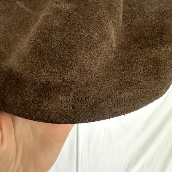 Khaite Lotus Tote Dark Brown Leather Shoulder Bag Purse Minimalist Large Scarf - Picture 11 of 12